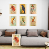 Red Bird of Paradise, Gallery Wall Set of 6, 1/6 ポスター
