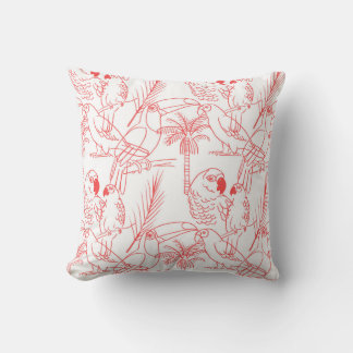 Red birds pillow クッション