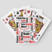 Red Black多言語タイポグラフィ トランプ (裏面)