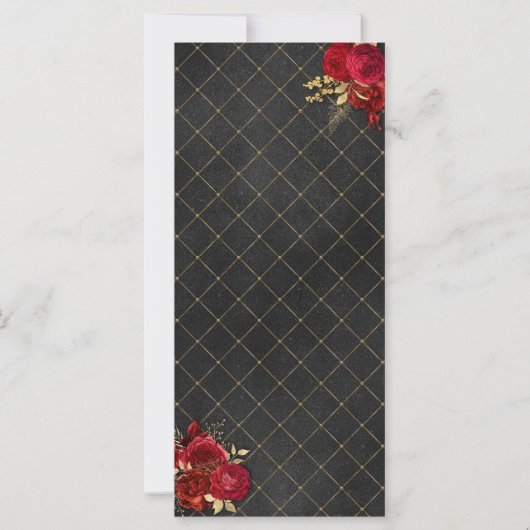 Red Black and Gold Birthday Dinner Menu (裏面)