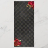 Red Black and Gold Birthday Dinner Menu メニュー (裏面)