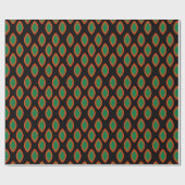 Red, Black, And, Green Ankara Style Wrapping Paper ラッピングペーパー (フラット)