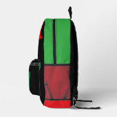 Red Black and Green Backpack プリントバックパック (右)