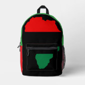 Red Black and Green Backpack プリントバックパック (正面)