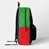 Red Black and Green Backpack プリントバックパック (左)