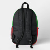 Red Black and Green Backpack プリントバックパック (裏面)