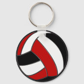 Red, Black and White Cheap Volleyball Keychains キーホルダー (裏面)