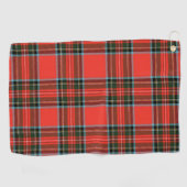 Red Black and White Plaid Pattern ゴルフタオル (横)
