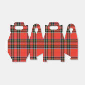 Red Black and White Plaid Pattern Gable フェイバーボックス (折り畳みなし)