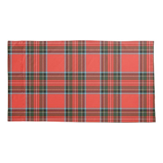 Red Black and White Plaid Pattern Style 枕カバー (裏面-左)