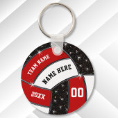 Red Black and White Volleyball Gifts, Volleyball キーホルダー
