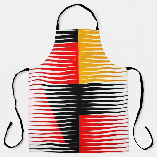 Red, black, and yellow artwork エプロン (正面)