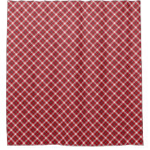 Red Black Bath Curtain Stylish Gift for Home シャワーカーテン (正面)