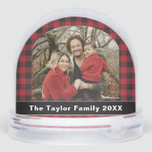 Red & Black Buffalo Plaid Family Photo Christmas (裏面)