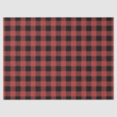Red Black Buffalo Plaid Gingham Lumberjack 薄葉紙 (正面)
