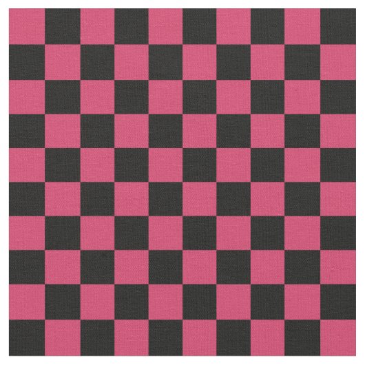 Red & Black Checkerboard ファブリック (クローズアップ)