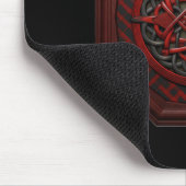 Red & Black Checkerboard Celtic Knot In A Frame    マウスパッド (コーナー)
