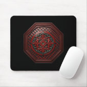 Red & Black Checkerboard Celtic Knot In A Frame    マウスパッド (マウス)