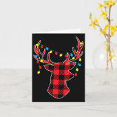 Red Black Christmas Gifts Buffalo Plaid Deer Women カード (黄色い花)