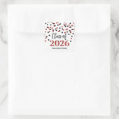 Red Black Confetti 卒業式 2026 スクエアシール (バッグ)