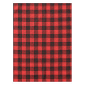  Red Black Crosshatch Buffalo Check テーブルクロス (正面)