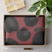 Red Black Dots Circles Funky Pattern Decoupage 薄葉紙 (ギフト)