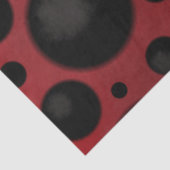 Red Black Dots Circles Funky Pattern Decoupage 薄葉紙 (詳細)
