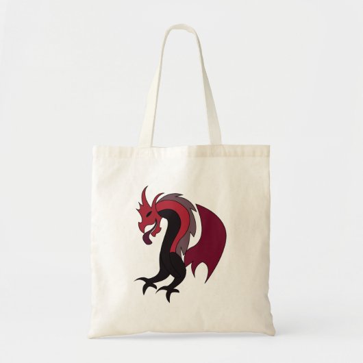 Red Black Dragon Mythical Creature トートバッグ (正面)