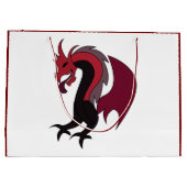 Red Black Dragon Mythical Creature ラージペーパーバッグ (裏面)