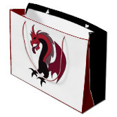Red Black Dragon Mythical Creature ラージペーパーバッグ (裏面アングル)
