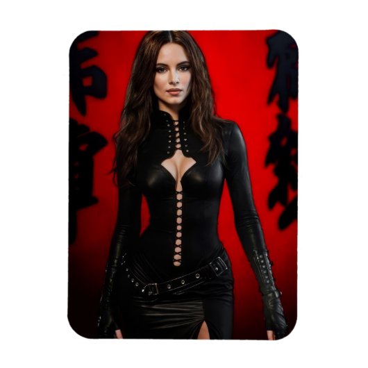 Red Black flexible magnet マグネット (縦)