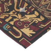 Red Black & Gold Aztec Inspired Design ロングテーブルランナー (コーナー)