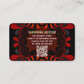 Red Black + Gold Funky Gothic Creative 名刺 (裏面)