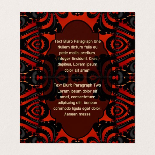 Red Black + Gold Funky Gothic Creative 名刺 (内部フラット)