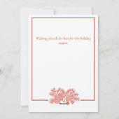 Red Black Gray Modern Elegant Photo Christmas シーズンカード (裏面)