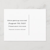 Red/Black Guitarハート日付はがきを保存 案内ポストカード (裏面)