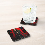Red Black hard plastic coasters コースター (右側)