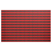 Red Black Harlequin Diamonds Checkers Design  ファブリック (ヤード)