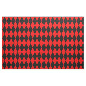 Red Black Harlequin Diamonds Checkers Design  ファブリック (ファットクウォーター)