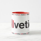 Red & Black hellvetica ワードマーク コーヒーカップ (中央)