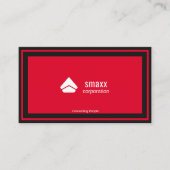 Red & Black Modern Business Card | Bold Corporate  名刺 (正面)