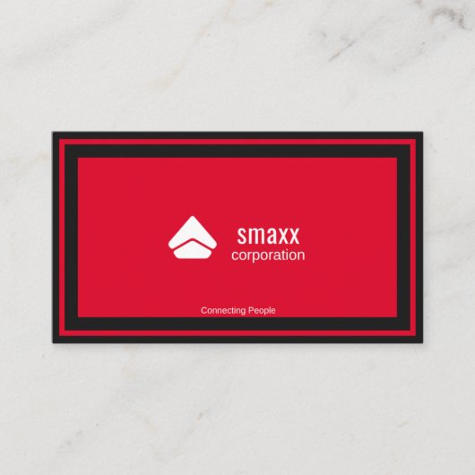 Red & Black Modern Business Card | Bold Corporate  名刺 (正面)
