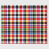 Red Black Multicolour Flannel Plaid Tartan Design ラッピングペーパー (フラット)