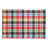 Red Black Multicolour Flannel Plaid Tartan Design 枕カバー (裏面)