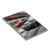 Red & Black Muscle cars  ノートブック (右側)