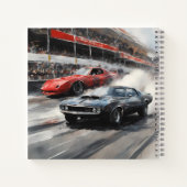 Red & Black Muscle cars  ノートブック (裏面)