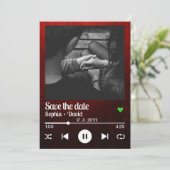 Red Black Music Playlist Song Photo Save the Date 招待状 (スタンド正面)