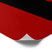 red black musical note (treble clef) ポスター (角)