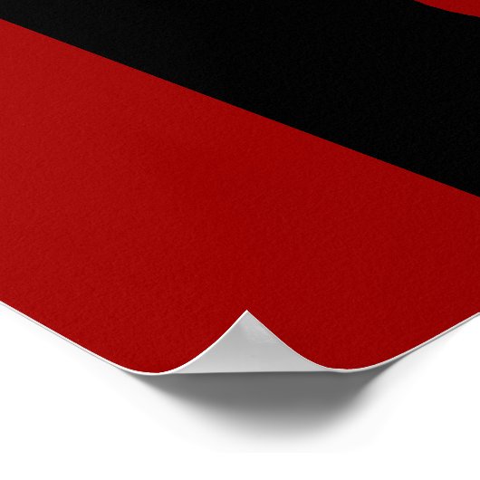 red black musical note (treble clef) ポスター (角)