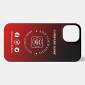 Red Black Ombre Logo Social Media iphone case iPhoneケース (裏面横)